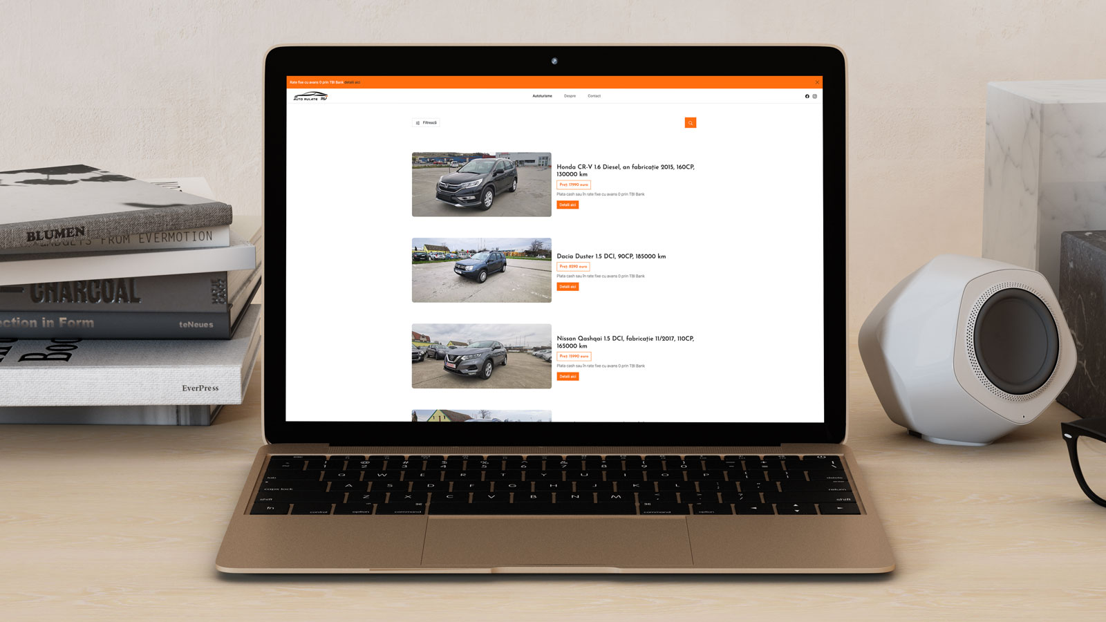 Wedesign personalizat - site web de prezentare autorulaterv.ro