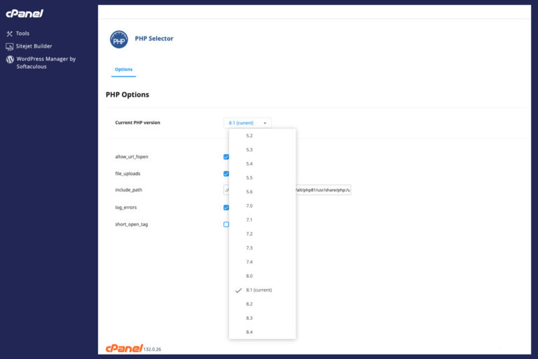 Cum schimbi versiunea PHP în cPanel fără să strici site-ul WordPress