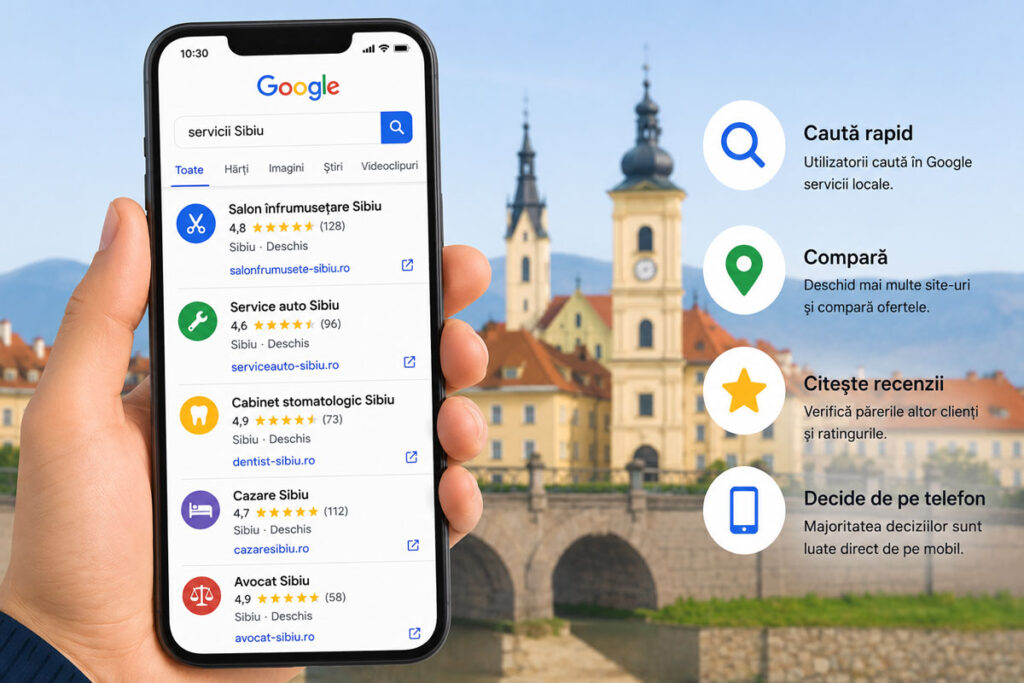 Cum caută clienții din Sibiu servicii online în 2026
