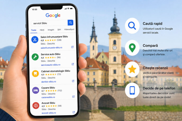 Cum caută clienții din Sibiu servicii online în 2026